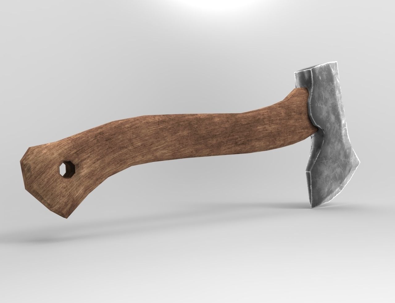 Axe game ready Low-poly 3D model_4