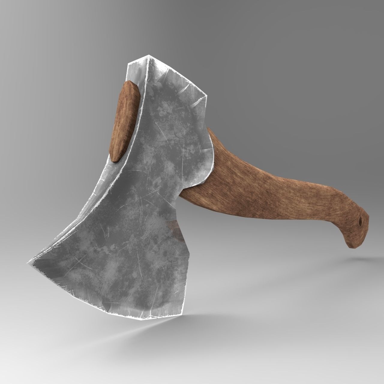 Axe game ready Low-poly 3D model_1