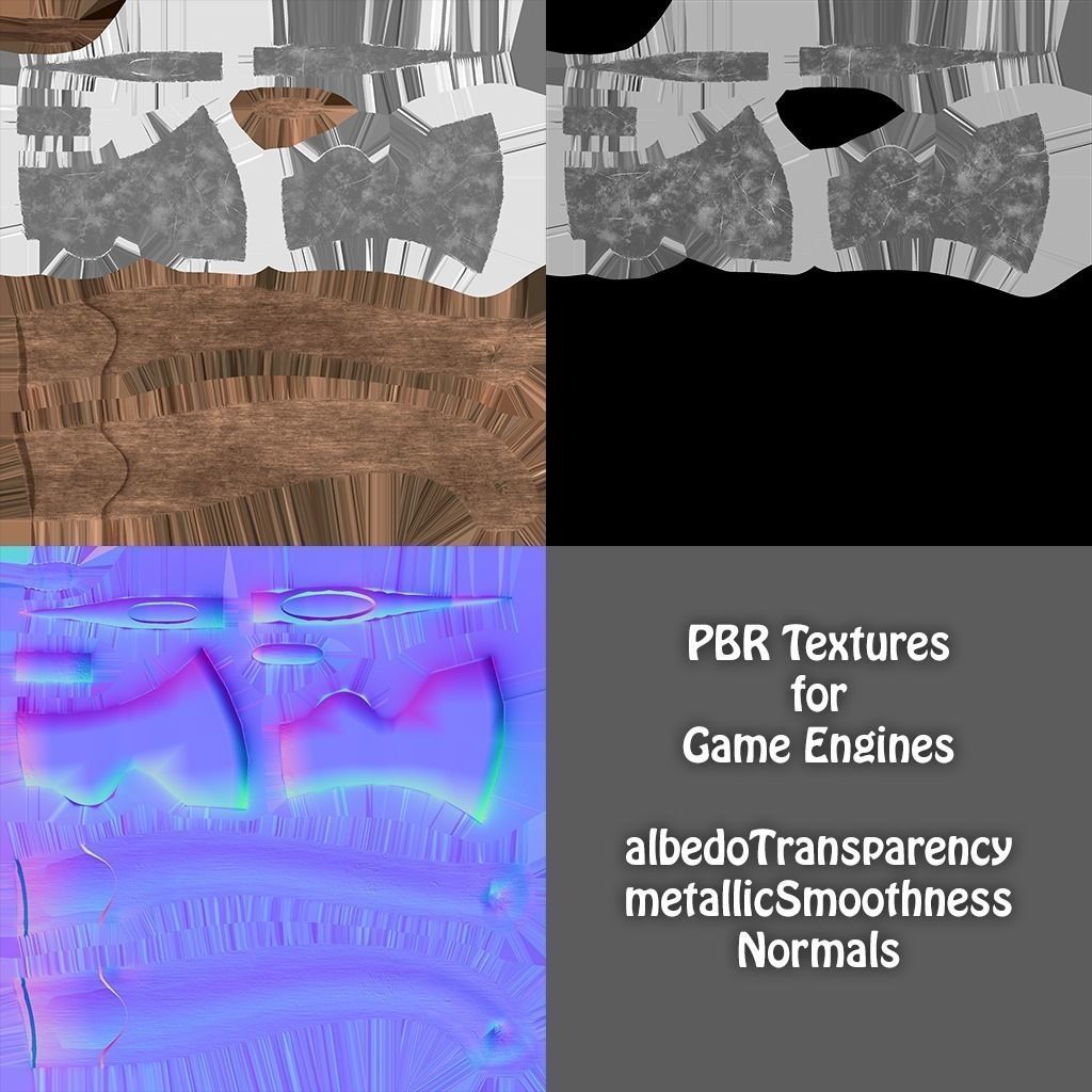 Axe game ready Low-poly 3D model_10