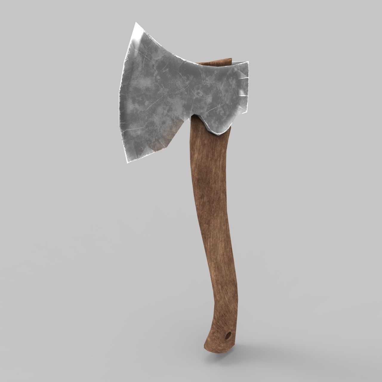 Axe game ready Low-poly 3D model_5