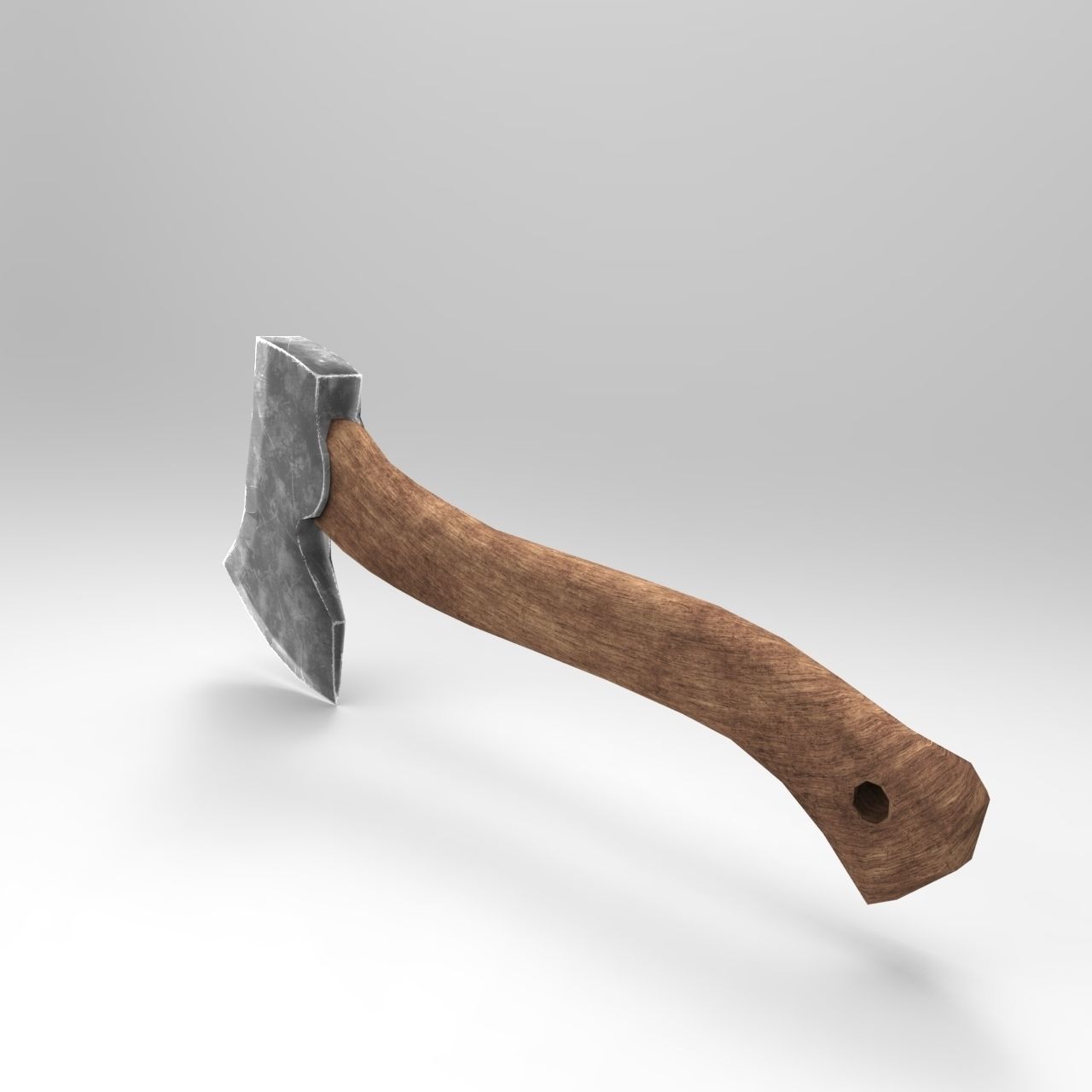 Axe game ready Low-poly 3D model_3
