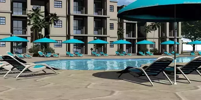 Tropical Luxury Condos 3D model