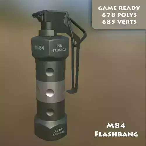 M84 Stun Flashbang Grenade Low-poly 3D model