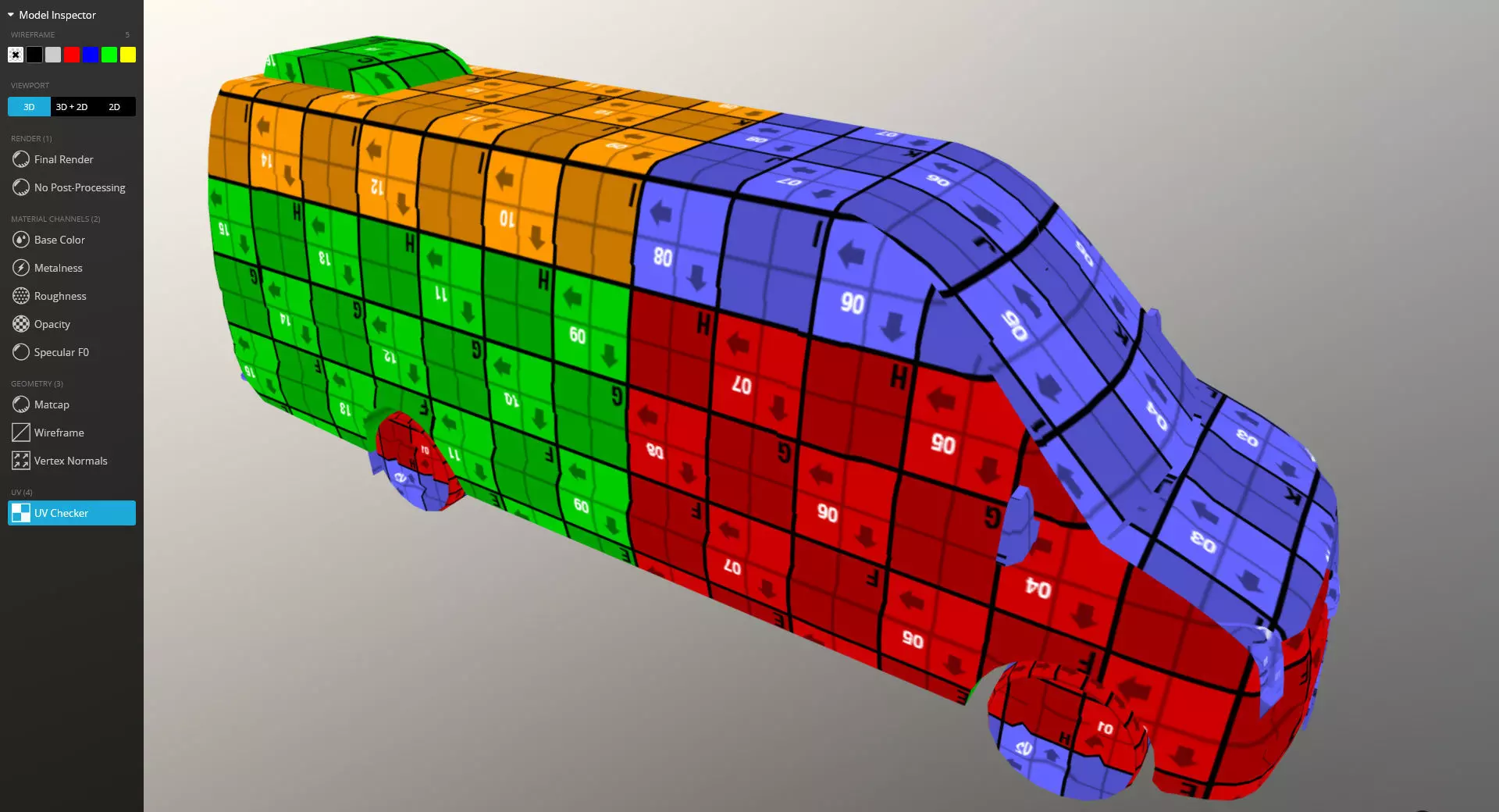 Volkswagen DHL delivery bus Low-poly 3D model_7