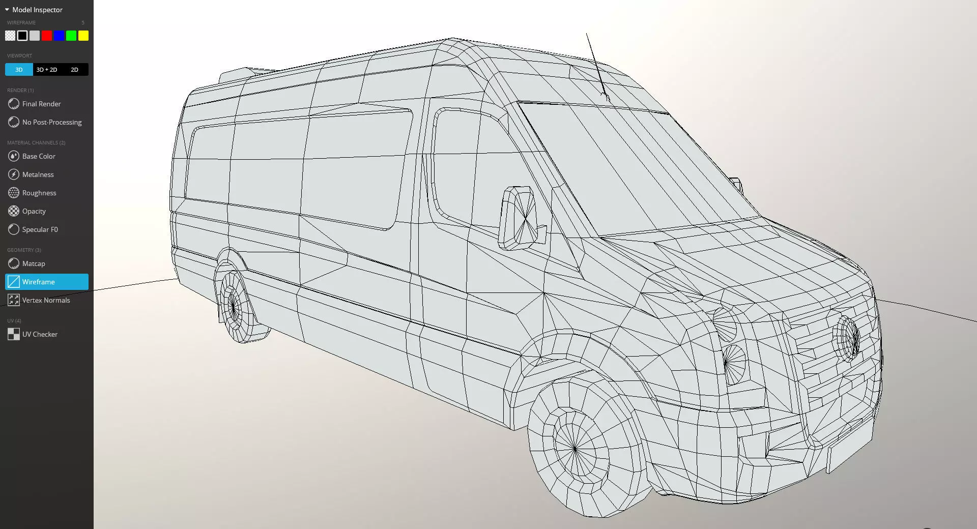 Volkswagen DHL delivery bus Low-poly 3D model_4