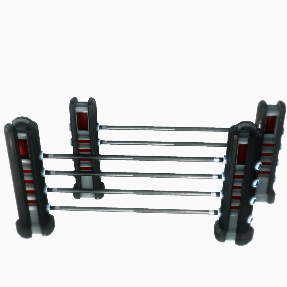 Energy fence pack 02 sci-fi low poly Low-poly 3D model_1