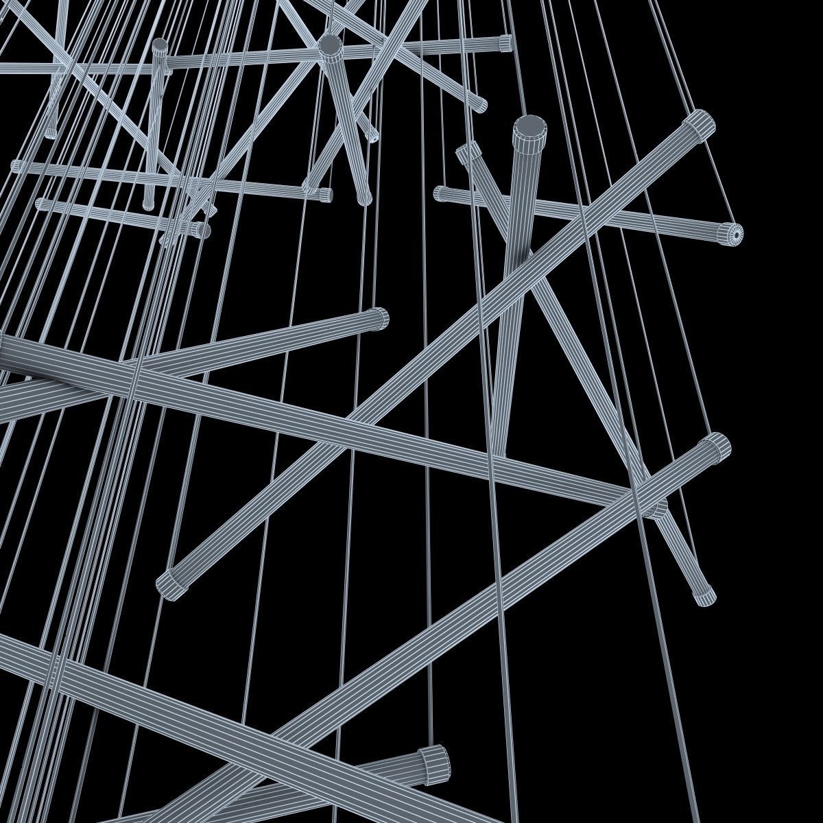 Custom made lightining chandelier 3D model_9