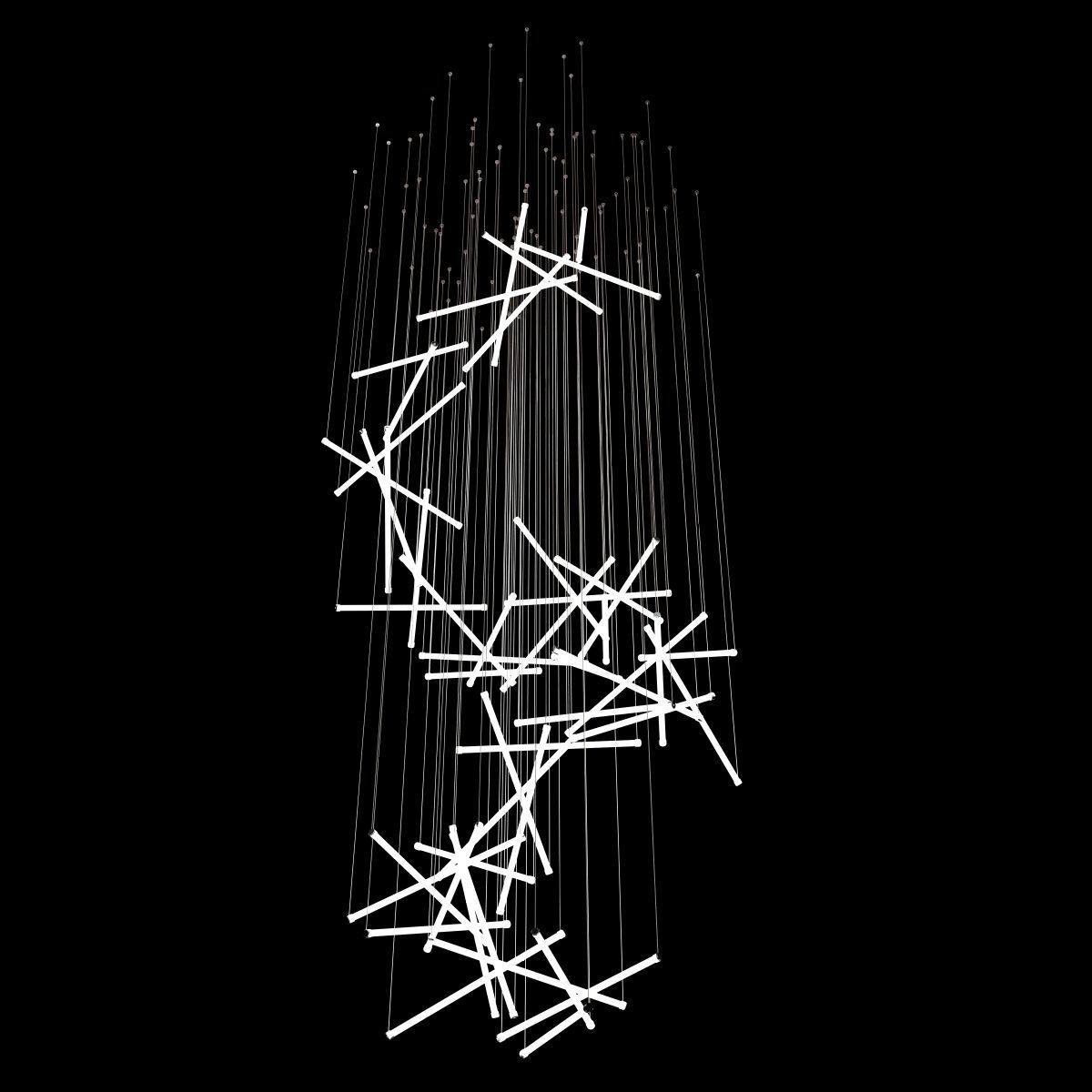 Custom made lightining chandelier 3D model_1