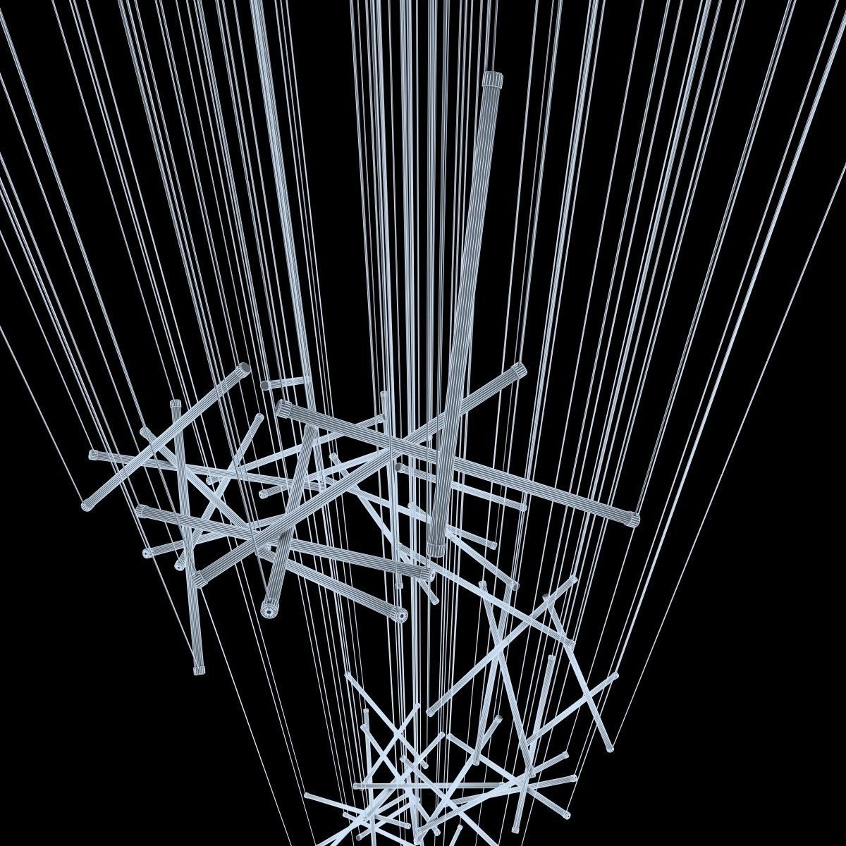 Custom made lightining chandelier 3D model_8