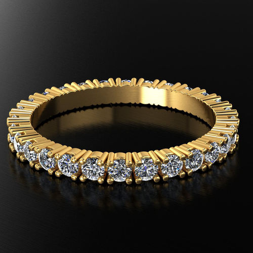 Full Eternity Prong Set Ring 3D print model