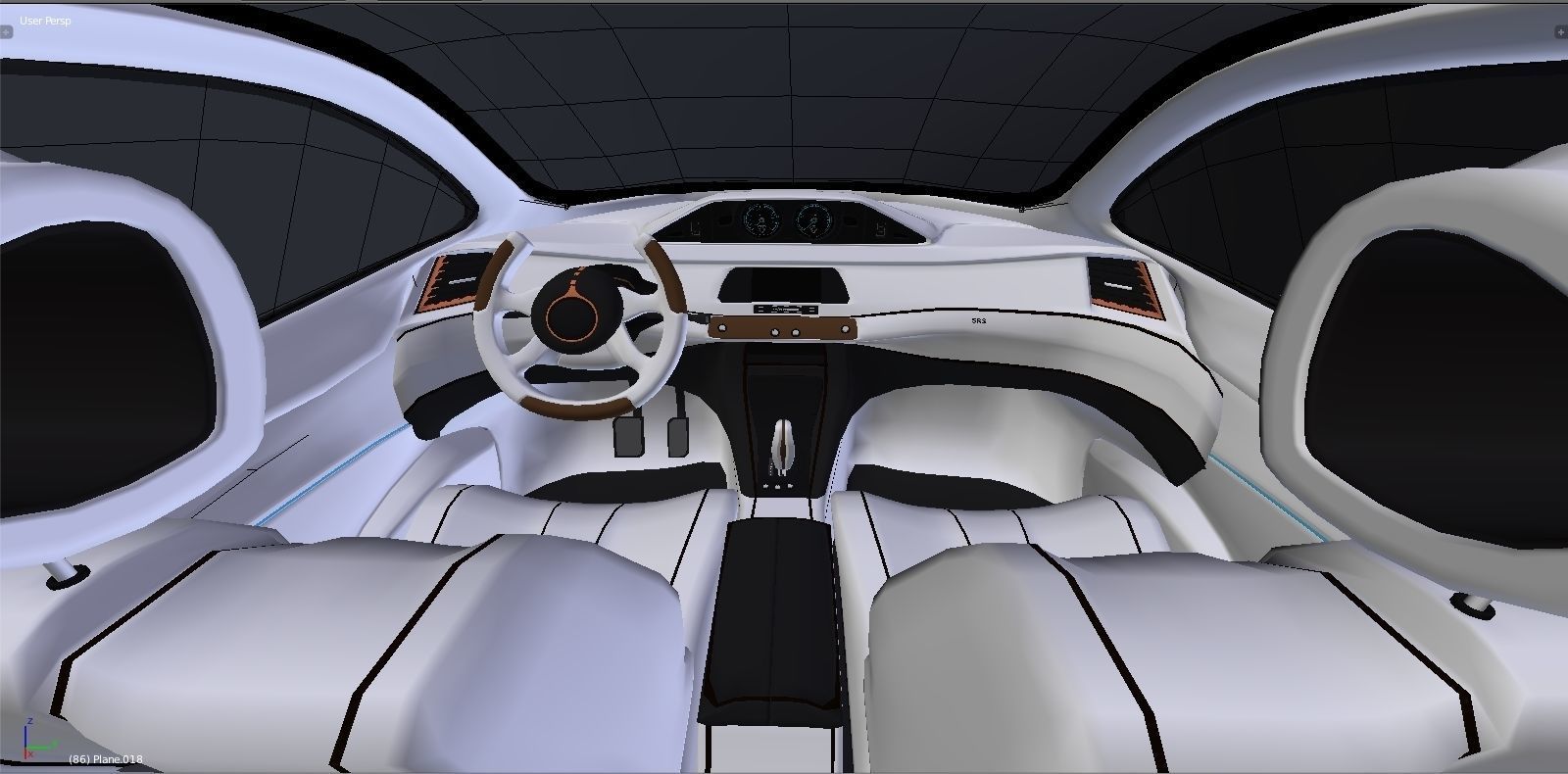 Affekta X-Fusion S1 Sci-Fi concept car  BEST FUTURISTIC DESIGN Low-poly 3D model_10