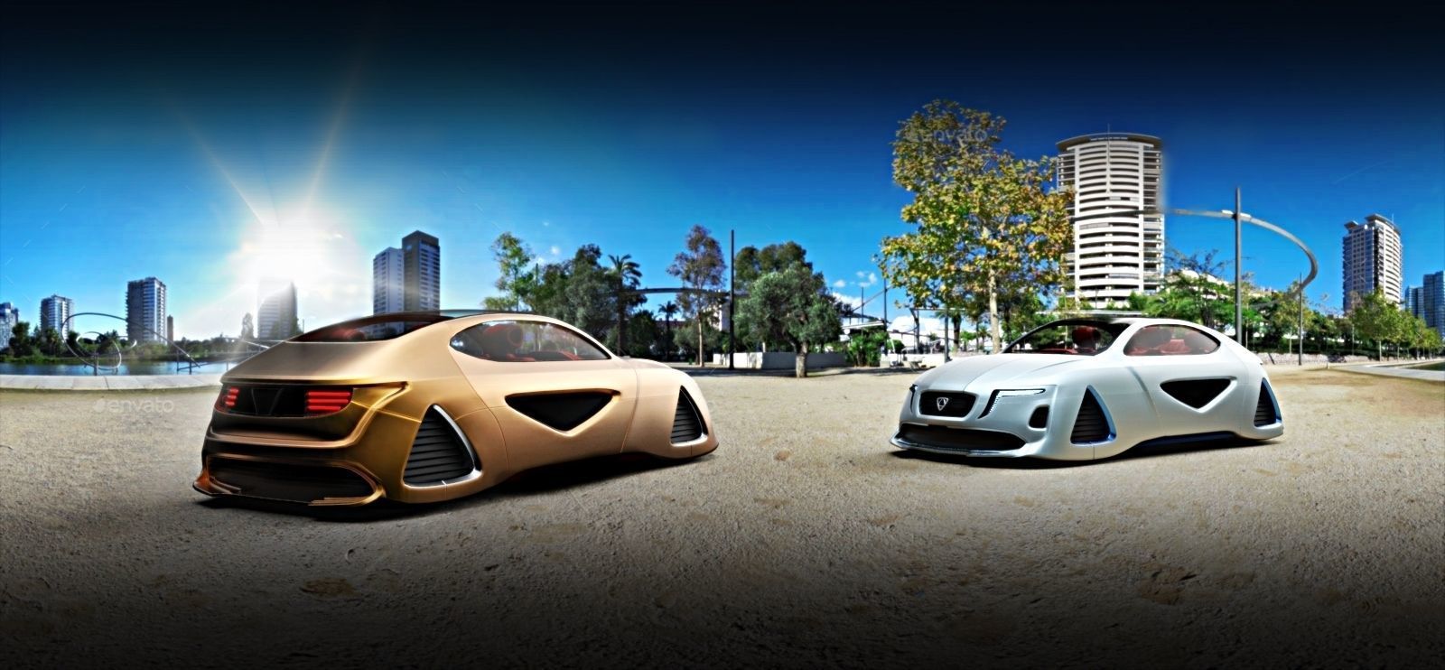 Affekta X-Fusion S1 Sci-Fi concept car  BEST FUTURISTIC DESIGN Low-poly 3D model_6