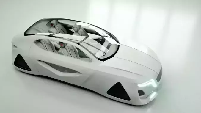 Affekta X-Fusion S1 Sci-Fi concept car  BEST FUTURISTIC DESIGN Low-poly 3D model