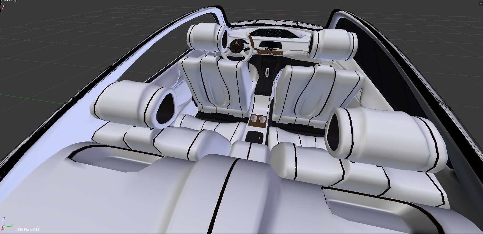 Affekta X-Fusion S1 Sci-Fi concept car  BEST FUTURISTIC DESIGN Low-poly 3D model_9