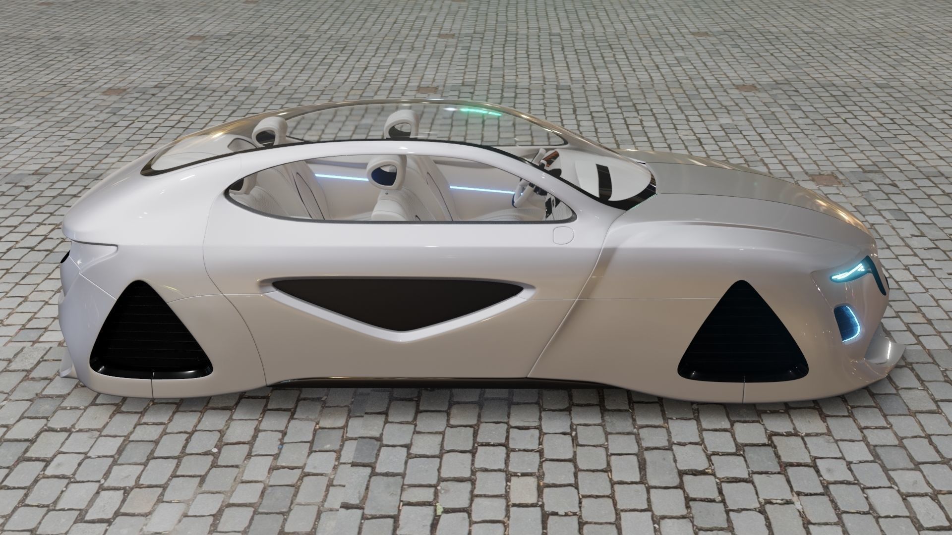 Affekta X-Fusion S1 Sci-Fi concept car  BEST FUTURISTIC DESIGN Low-poly 3D model_2