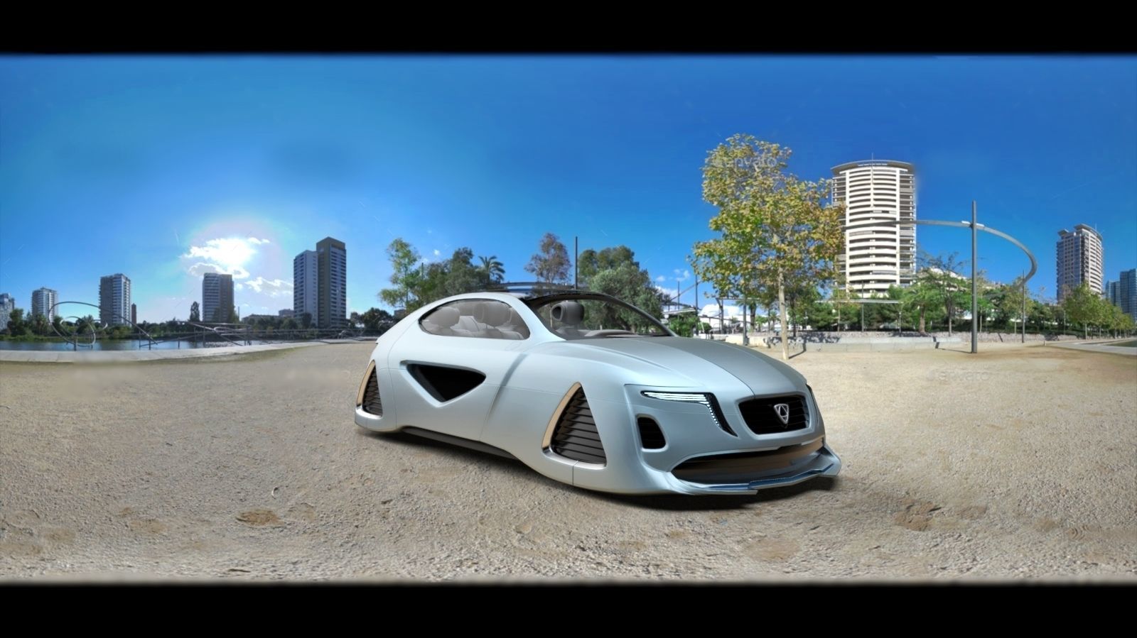 Affekta X-Fusion S1 Sci-Fi concept car  BEST FUTURISTIC DESIGN Low-poly 3D model_5
