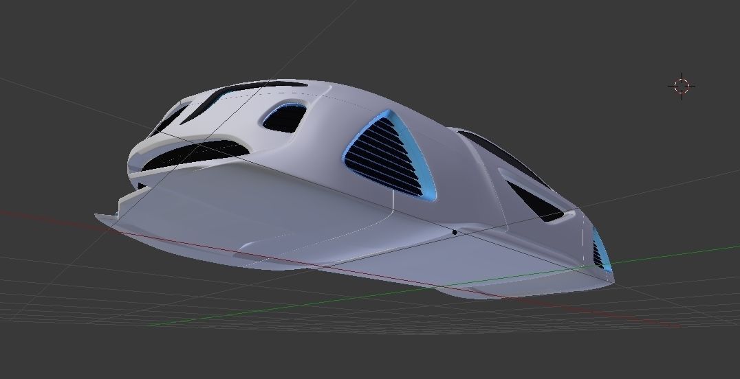 Affekta X-Fusion S1 Sci-Fi concept car  BEST FUTURISTIC DESIGN Low-poly 3D model_14