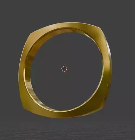 Geometric Square Ring for 3D Printing Free 3D print model