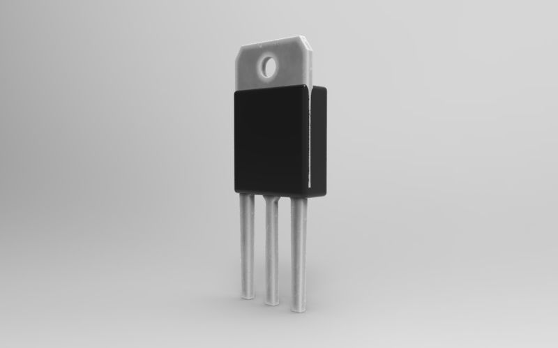 Transistor TIP30C 3D model_3