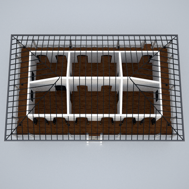 Colonial building 3D model_4