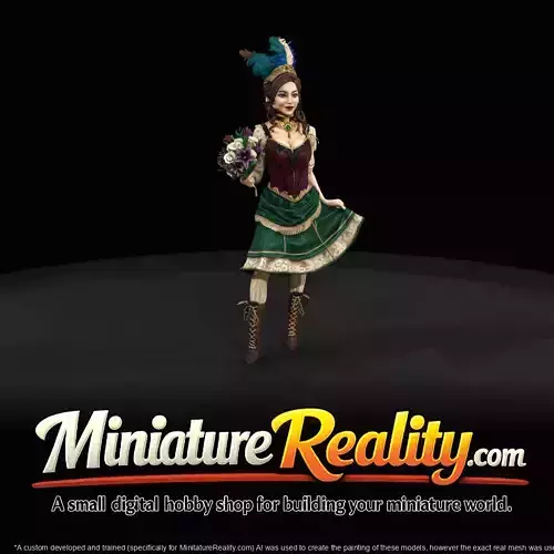 1-87 1880S BURLESQUE DANCERS Print Ready STL