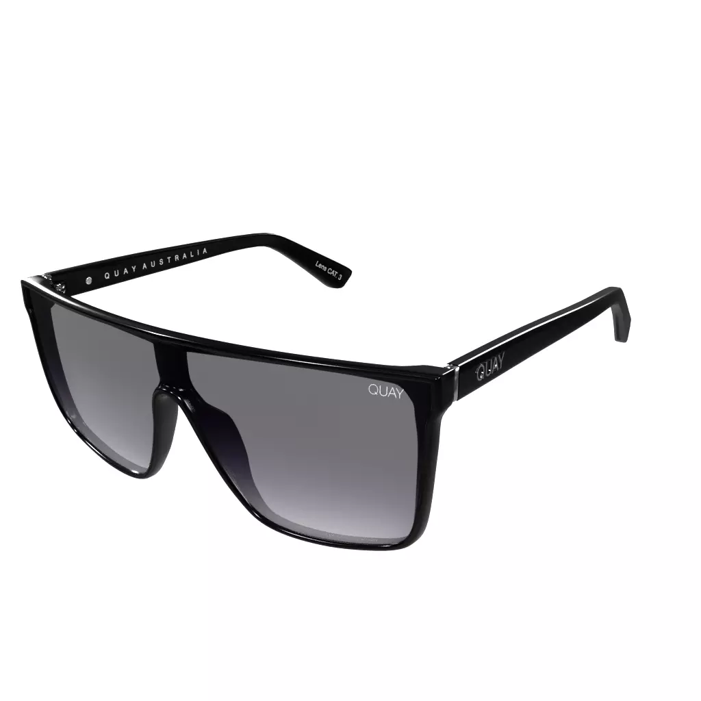 Quay Nightfall Black Smoke Polarized VTO Virtual Try On Low-poly 3D model