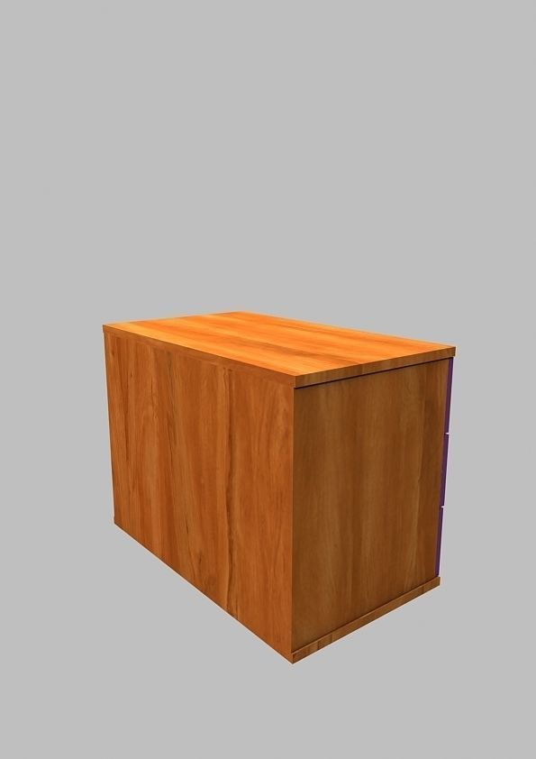 Drawer chest of drawers Free low-poly 3D model_4