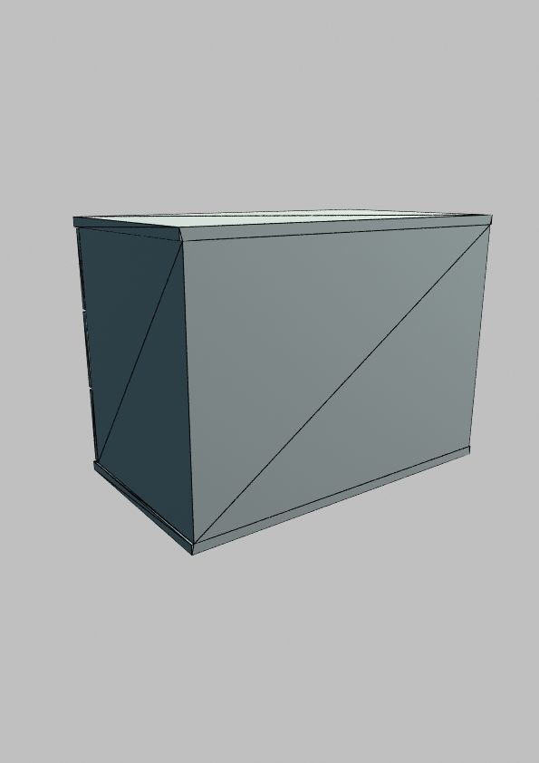 Drawer chest of drawers Free low-poly 3D model_6