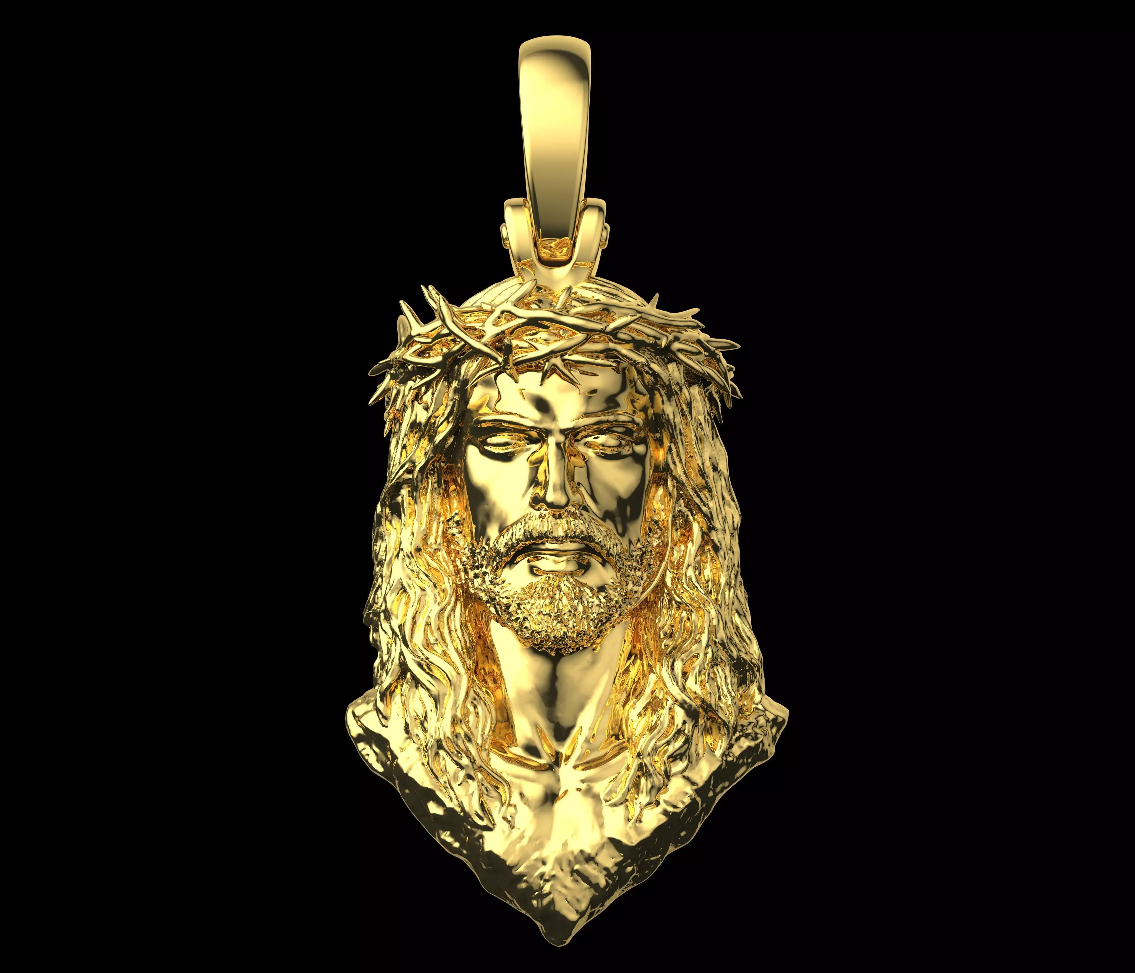 Pendant Jesus 3dm STL Ready for Casting N1706 3D print model