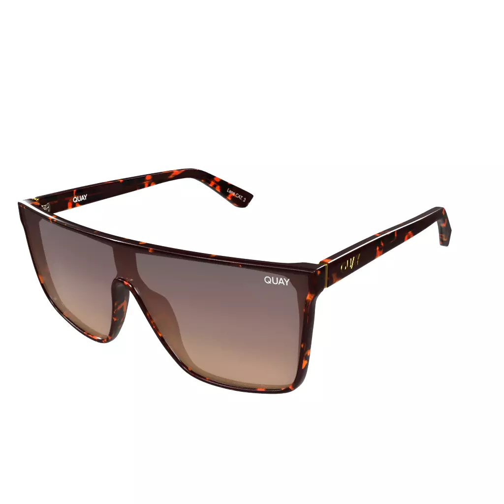 Quay Nightfall Tortoise Brown Polarized VTO Virtual Try On Low-poly 3D model