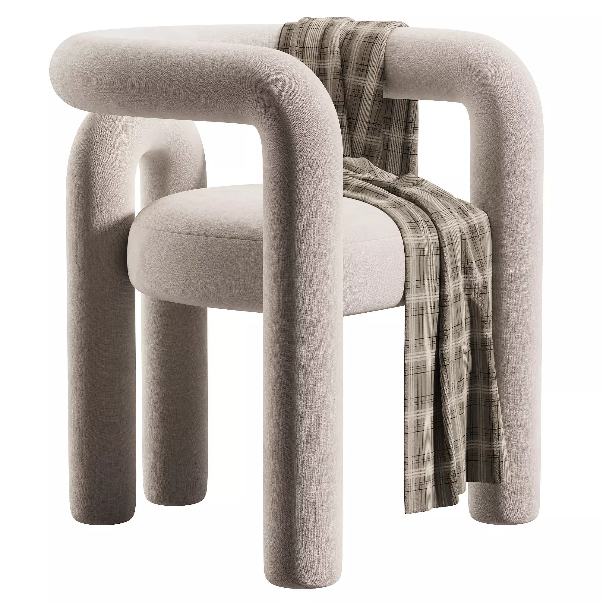 Accent chair Low-poly 3D model