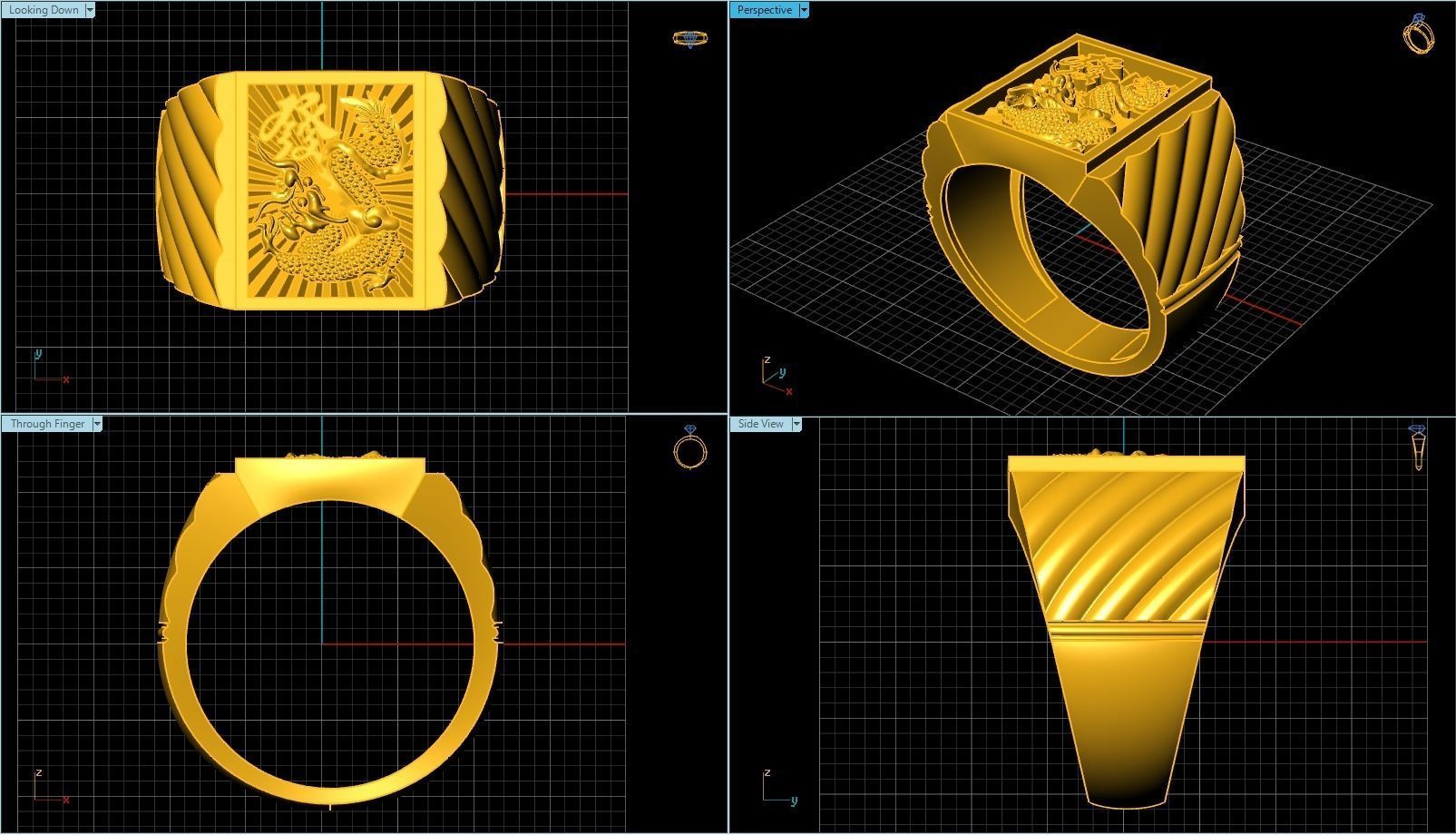 Ring T00132 3D print model_2