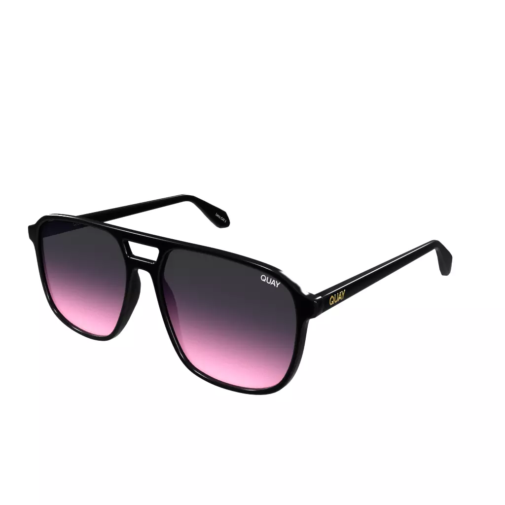 Quay On The Fly Black Black Pink Fade VTO Virtual Try On Low-poly 3D model