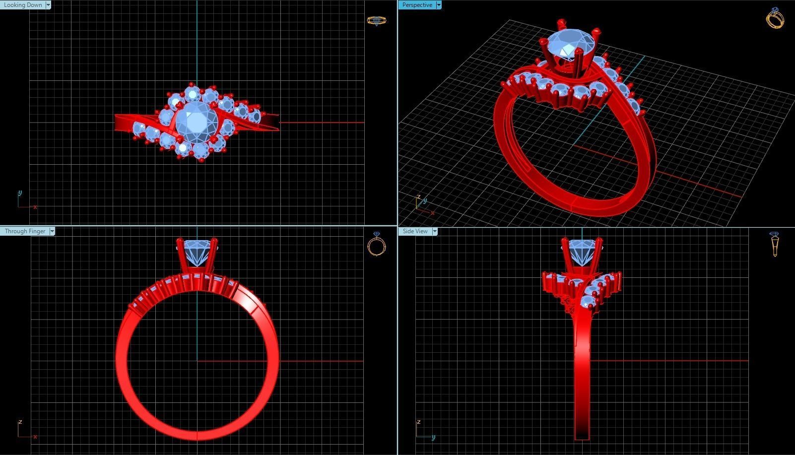 Ring T00133 3D print model_4