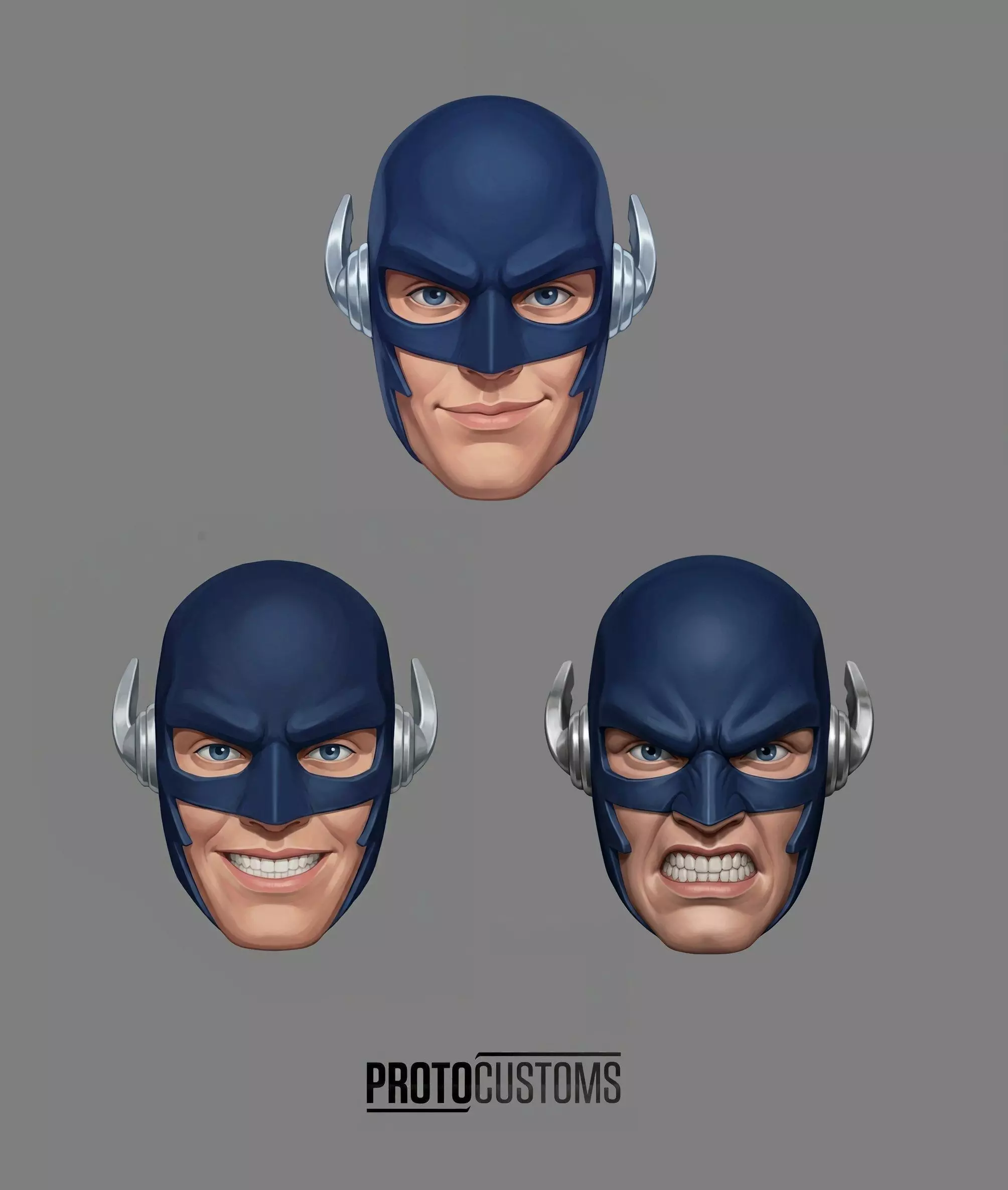 DC THE FLASH 90S POLLUX TV SHOW 3-PACK EXPRESSIONS 3D print model