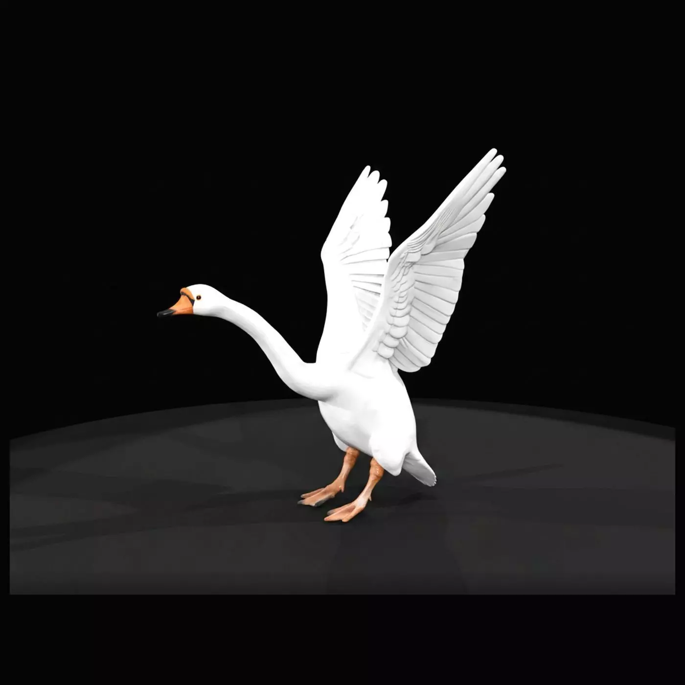 1-87 Swan spreading with wings Print Ready STL 3D print model