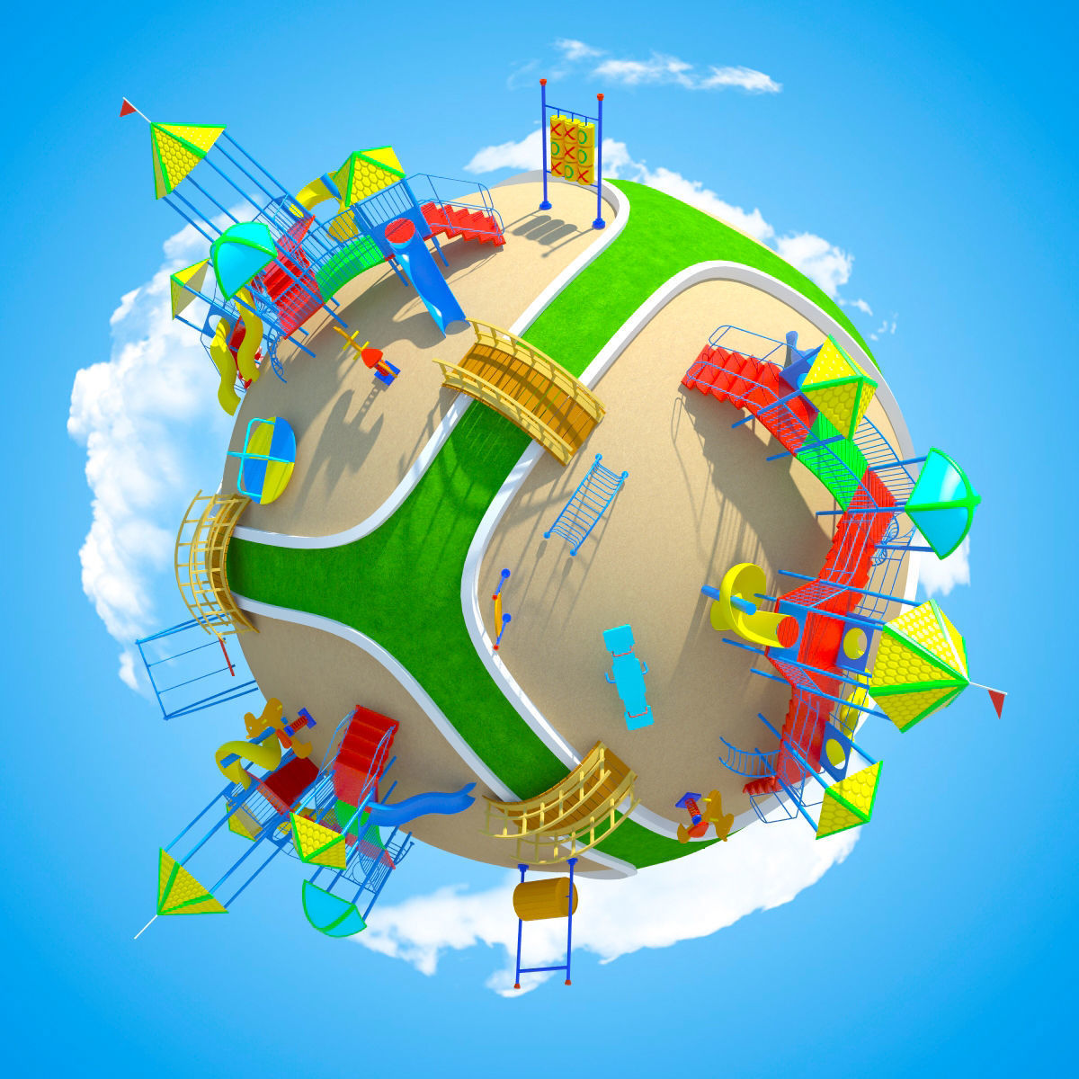 Planet Park 02 3D model_2