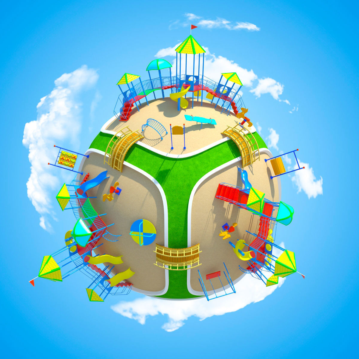 Planet Park 02 3D model_1