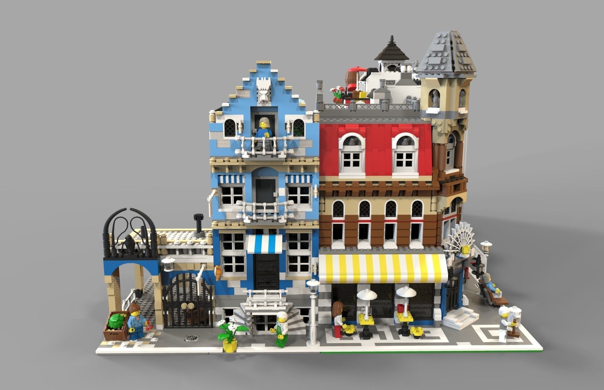 Lego City Low-poly 3D model_4