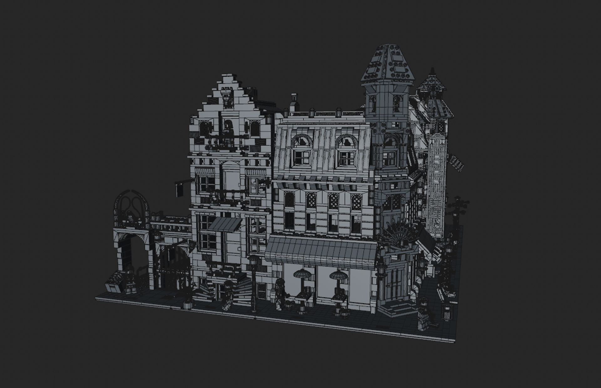 Lego City Low-poly 3D model_7