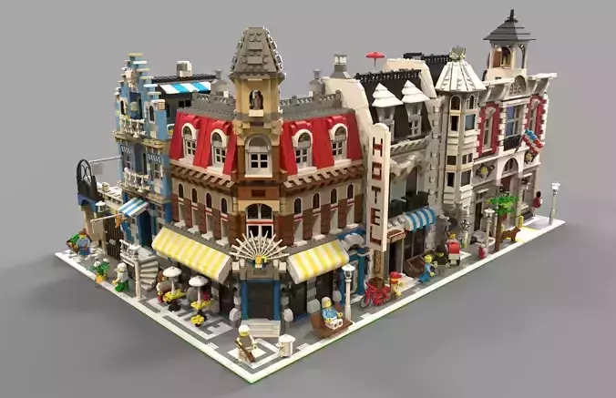 Lego City Low-poly 3D model