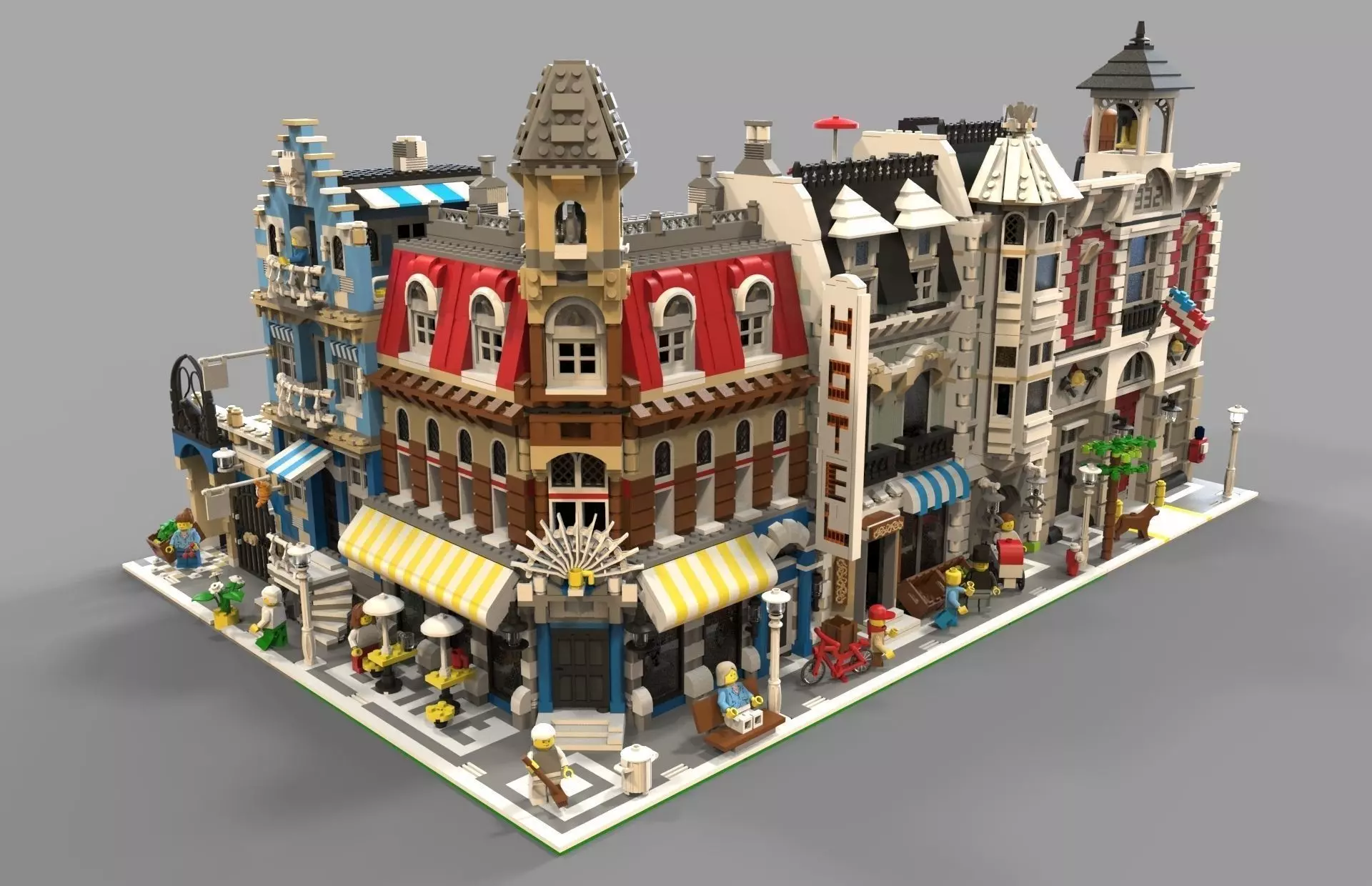 Lego City Low-poly 3D model_0