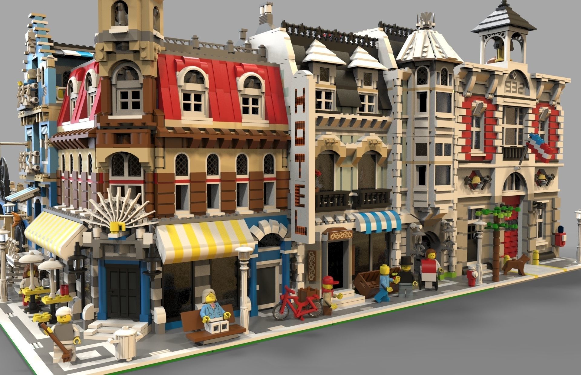 Lego City Low-poly 3D model_2