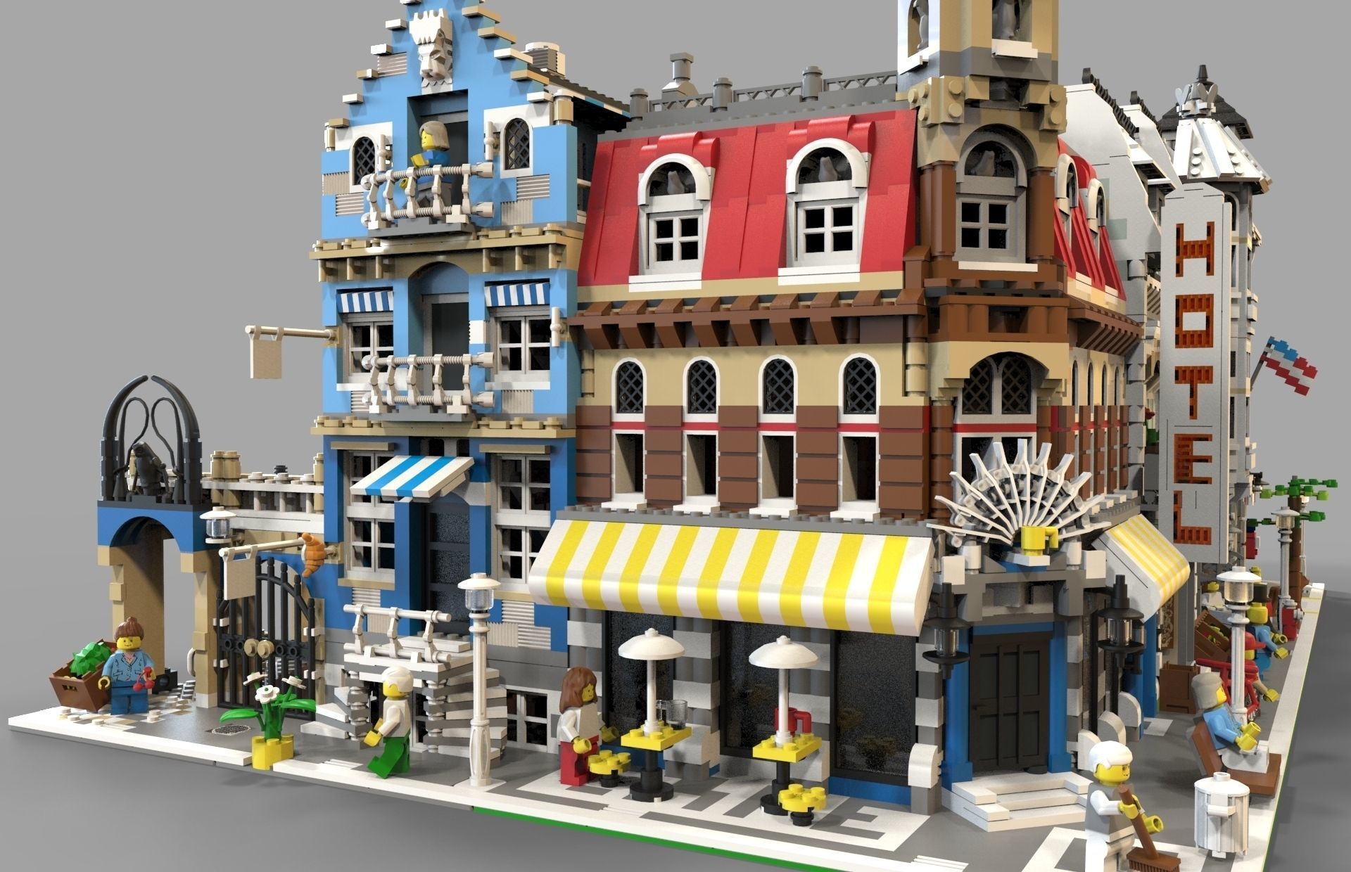Lego City Low-poly 3D model_3