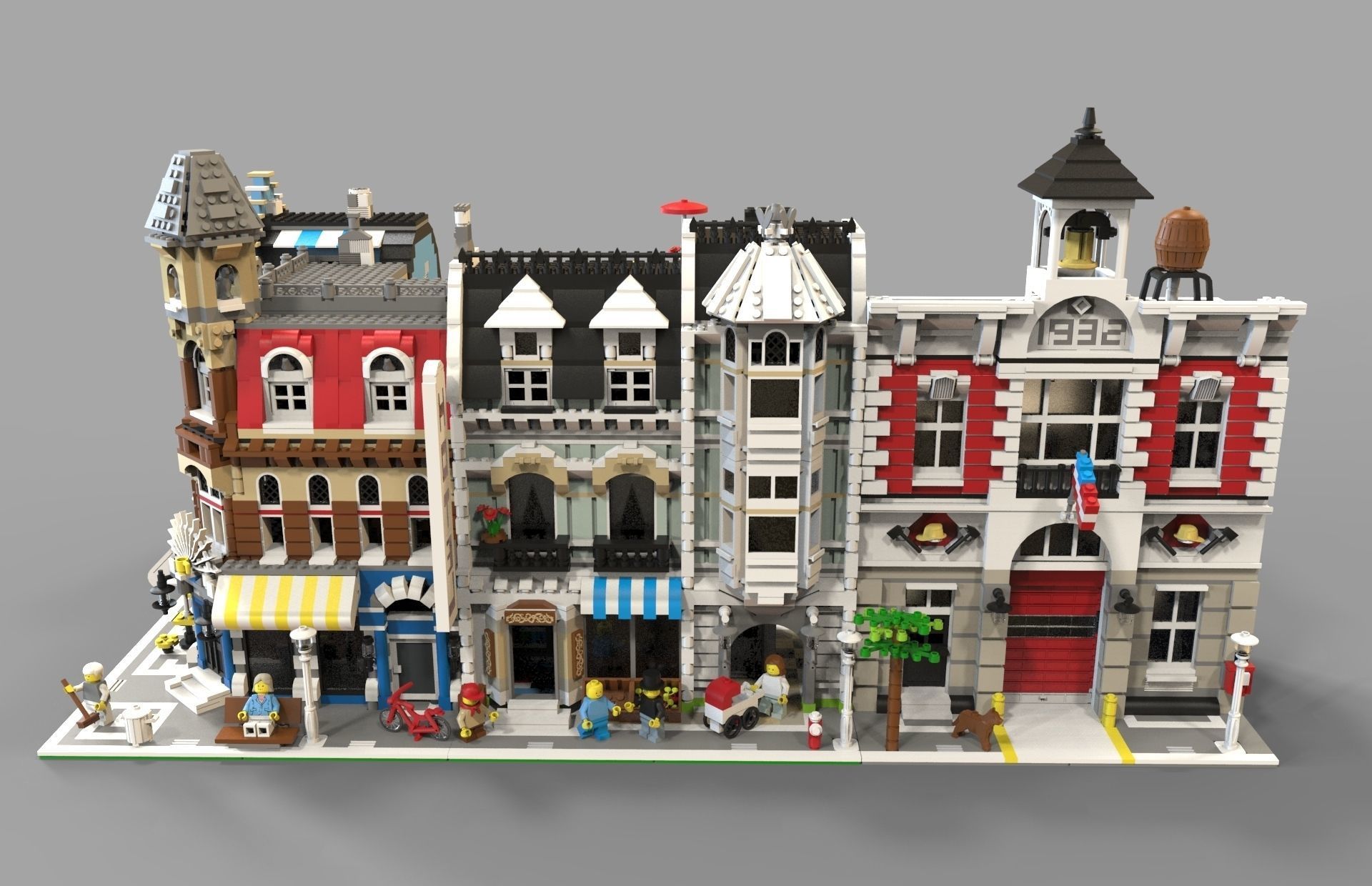 Lego City Low-poly 3D model_1