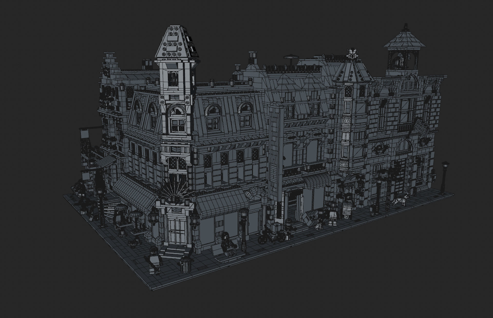 Lego City Low-poly 3D model_8