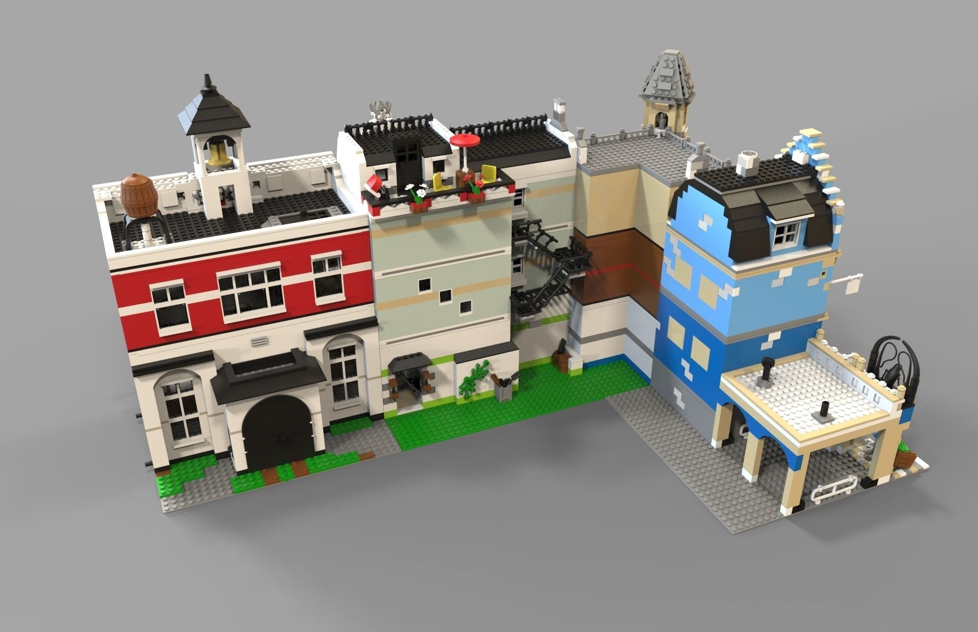 Lego City Low-poly 3D model_5
