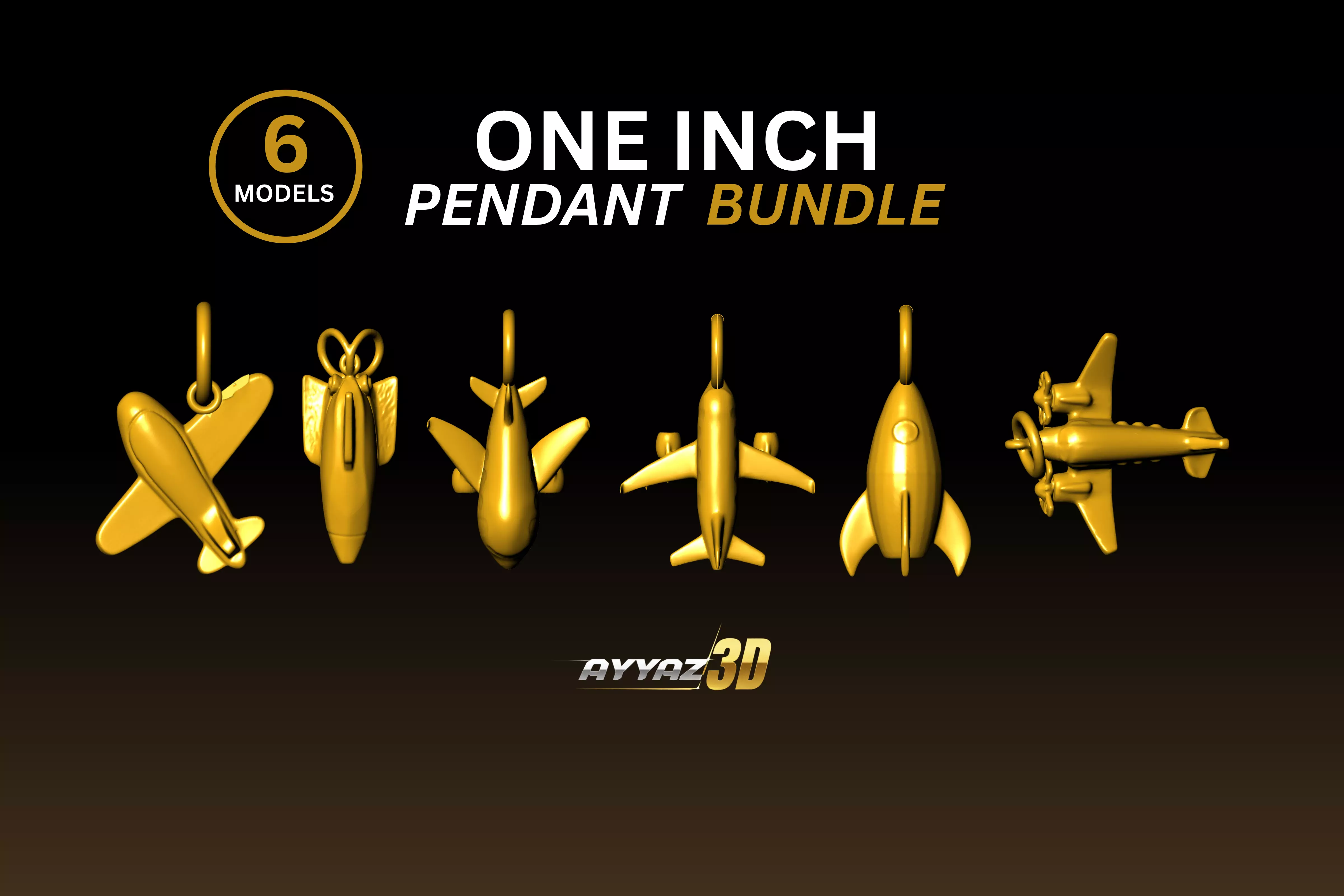 Airplane Pendant Bundle - Follow for more Free 3D print model