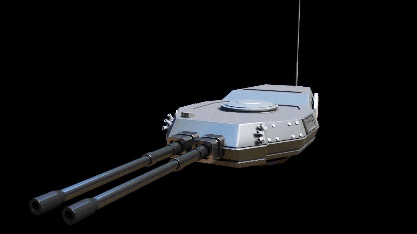 modern tank turret 3d model 3D model_5