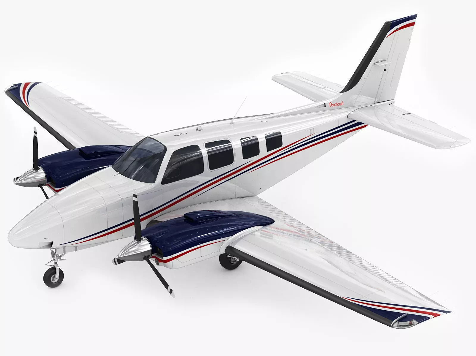 Beechcraft Baron G58 3D model_0